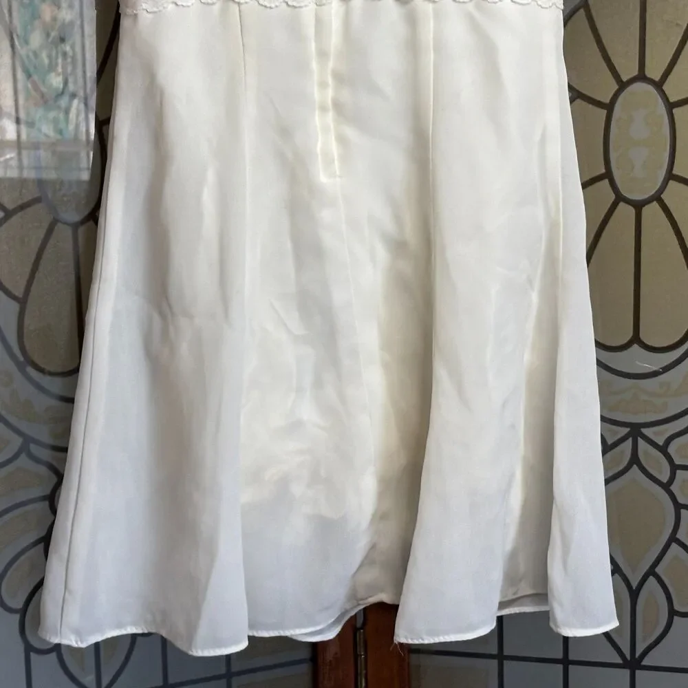 Jessica McClintok Vintage Christening Lace Embroidered Baptism Dress Size 6